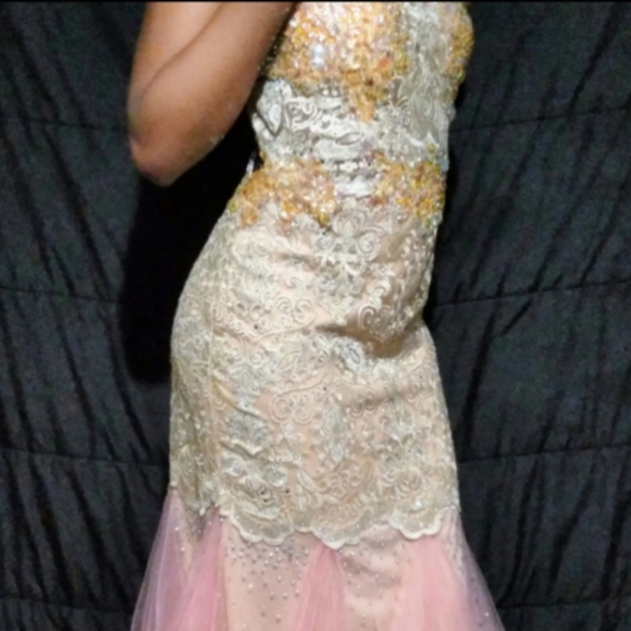 Backless Diamond/Crystal Embroidered Mermaid Wedding/Prom Dress - Picture 10 of 10